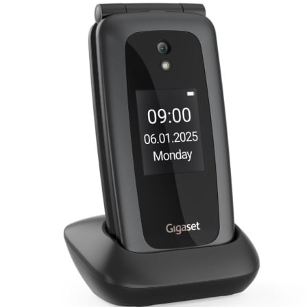 Teléfono Móvil Gigaset GL795 para Personas Mayores/ 4G/ Negro
